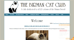 Desktop Screenshot of birmancatclub.co.uk