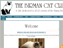 Tablet Screenshot of birmancatclub.co.uk